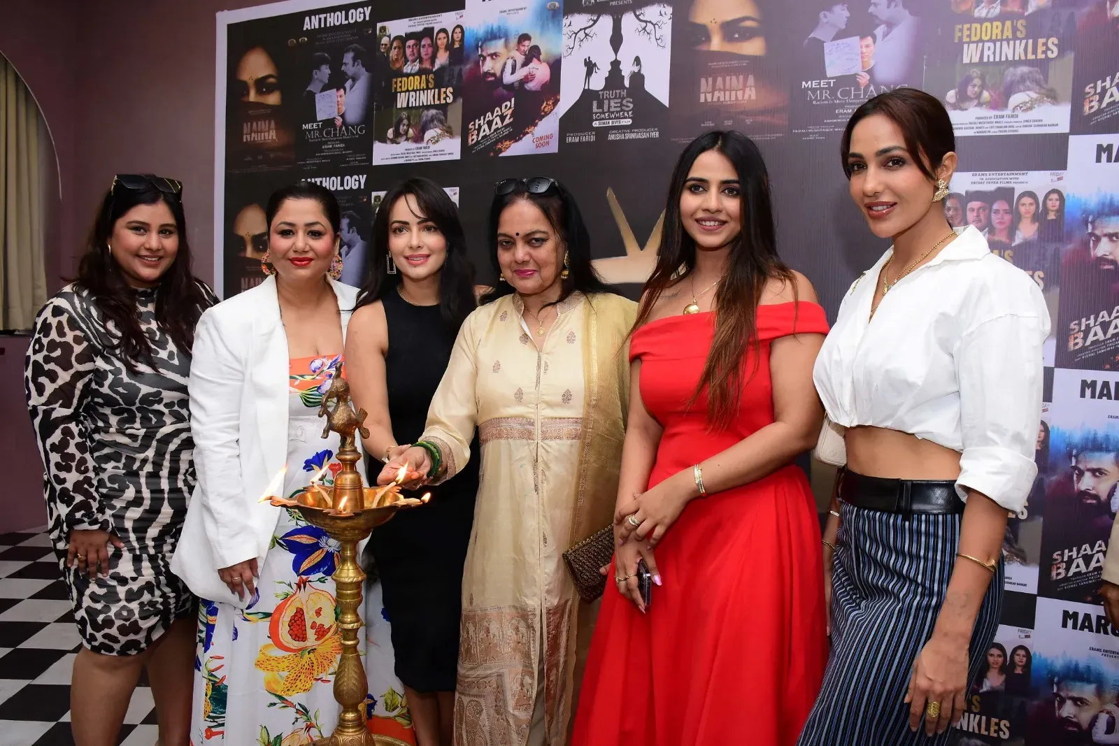 Blast-from-recent Past--Producer Eram Faridi with her multi-movies star-heroines