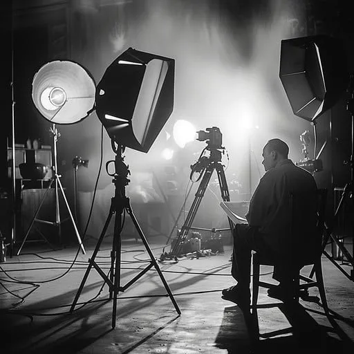 film-set-atmosphere-stockcake