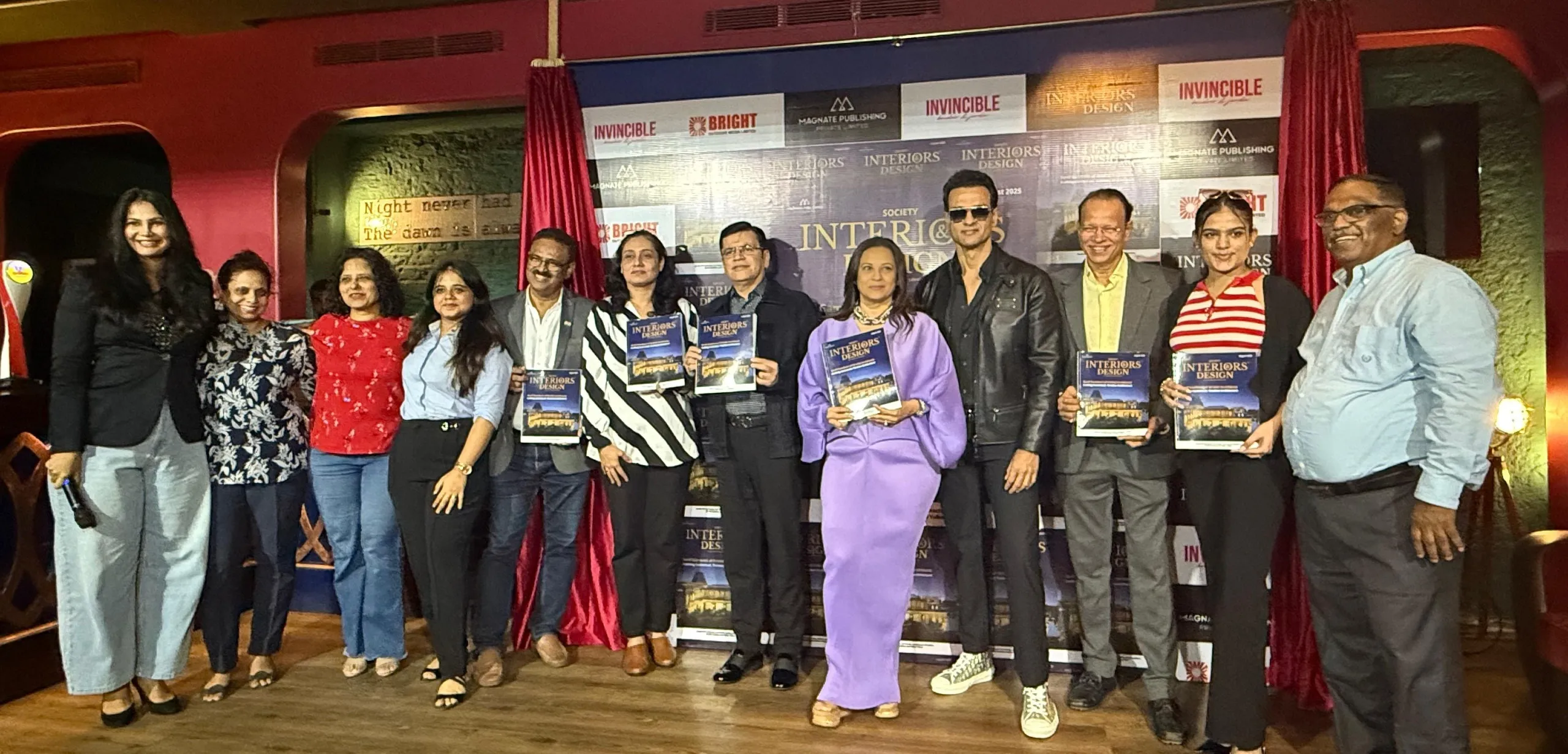 Celebs Rohit Roy Manasi Joshi Roy Manjari Fadnnis add glam-allure at Society Interiors and Design mag launch (3)