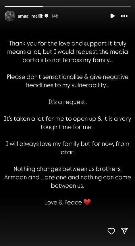 Amaal Malik post