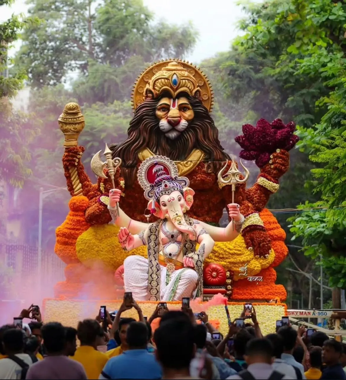 Hombale Films Spiritual Influence Rules Pandals Kantara Inspired Ganpati Last Year Mahavatar Narsimha idol This Year (1)