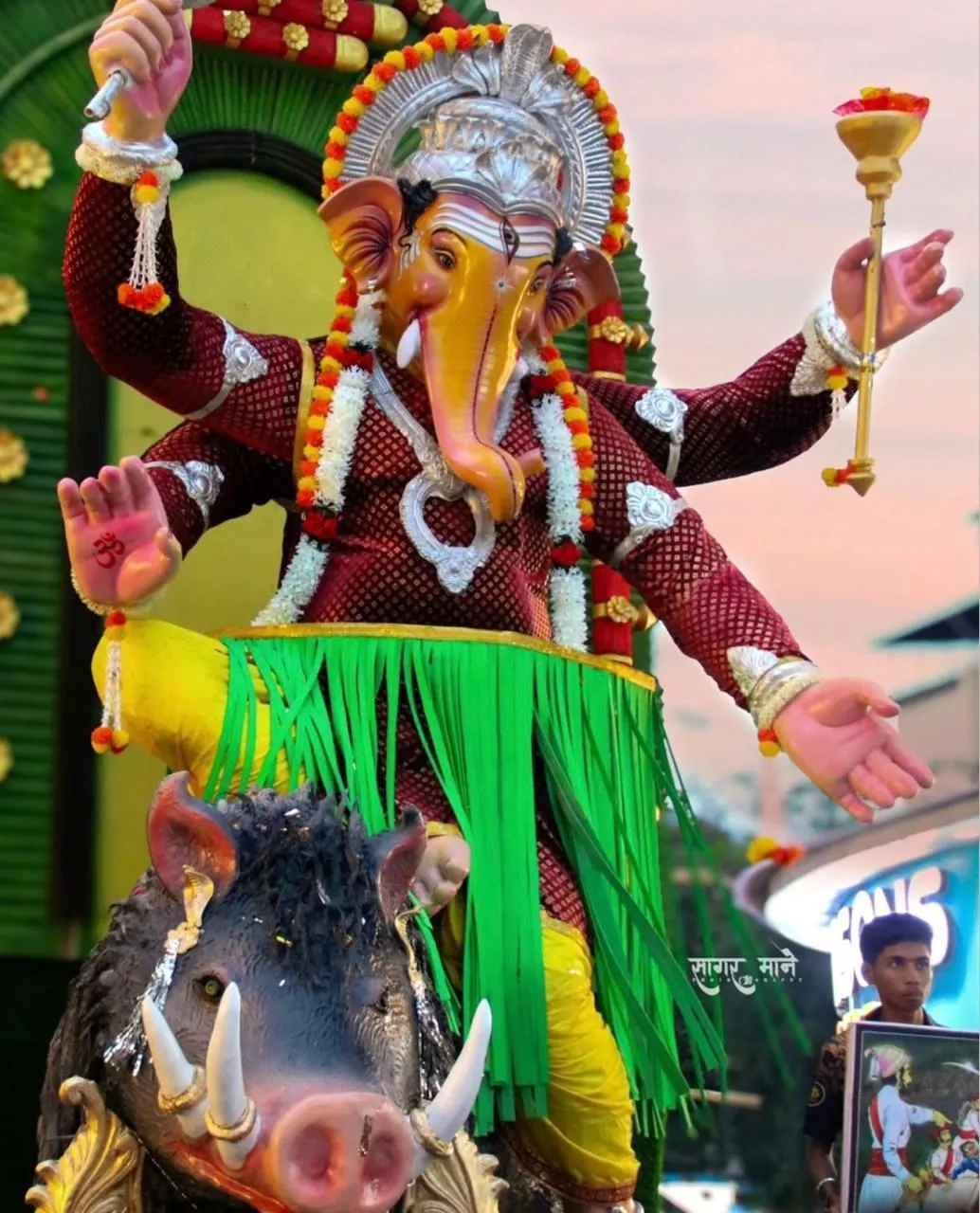 Hombale Films Spiritual Influence Rules Pandals Kantara Inspired Ganpati Last Year Mahavatar Narsimha idol This Year (2)