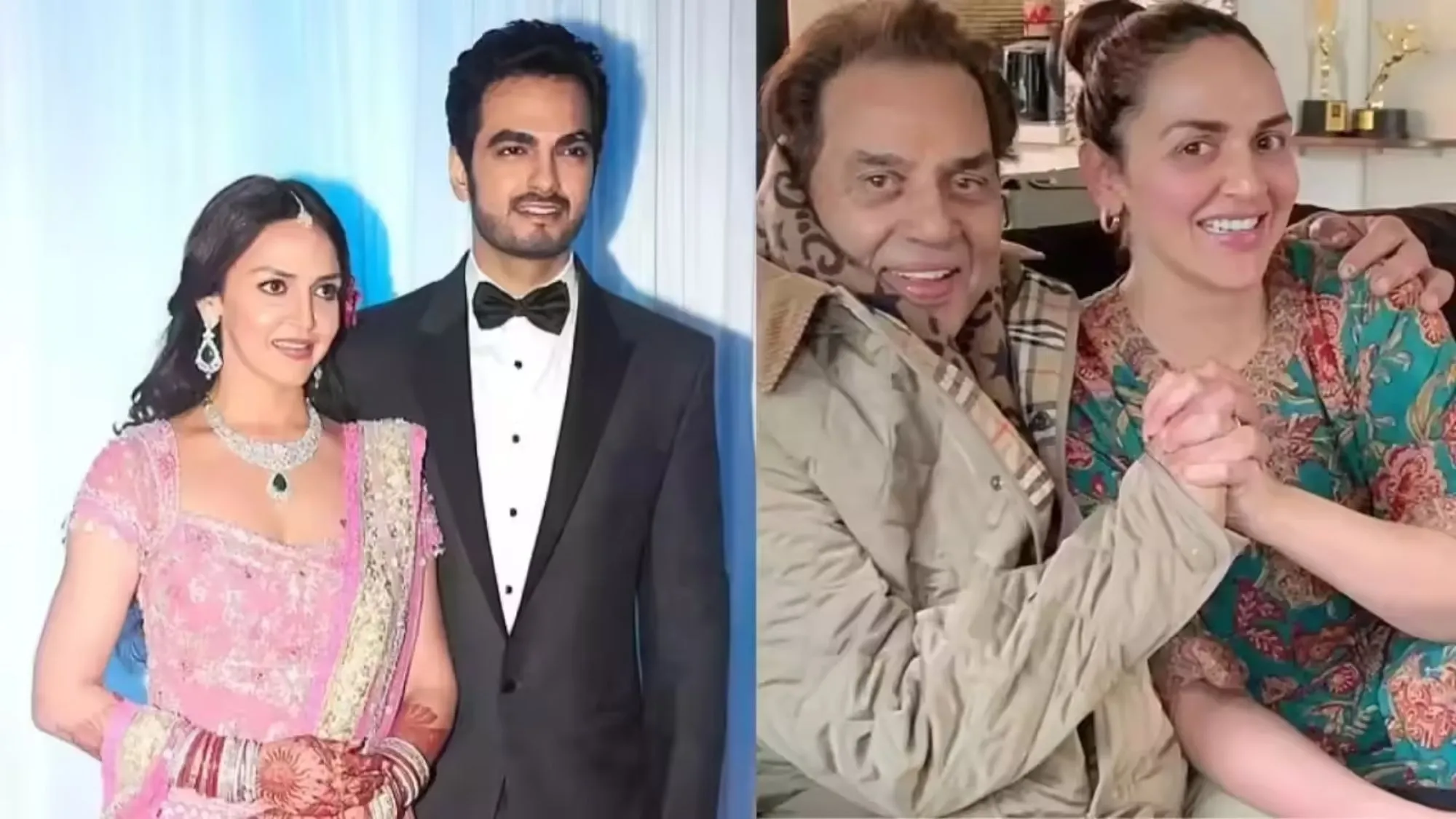 Dharmendra and Esha Deol