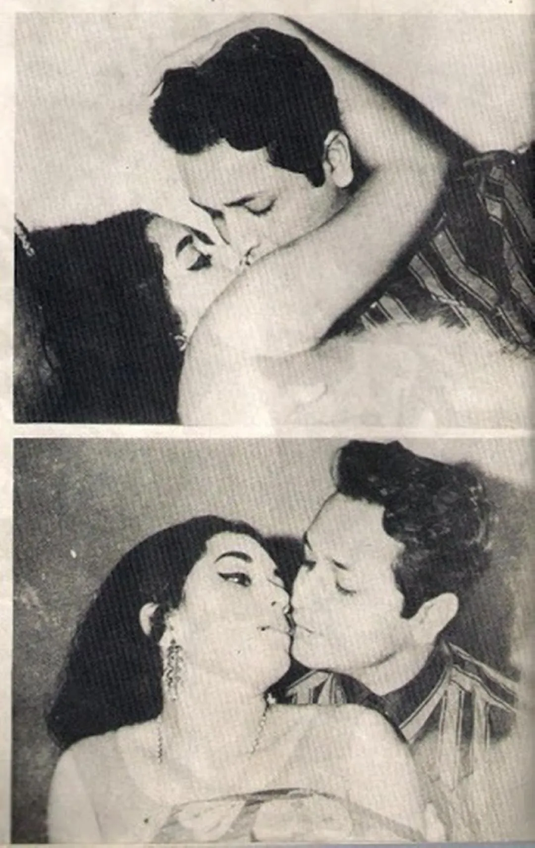 Biswajeet-Rekha kissing scene in Anjana Safar movie