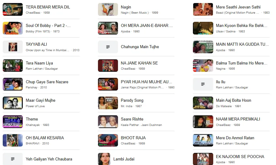 Pyarelal All Song