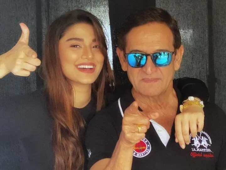 saiee manjrekar and Mahesh Manjrekar