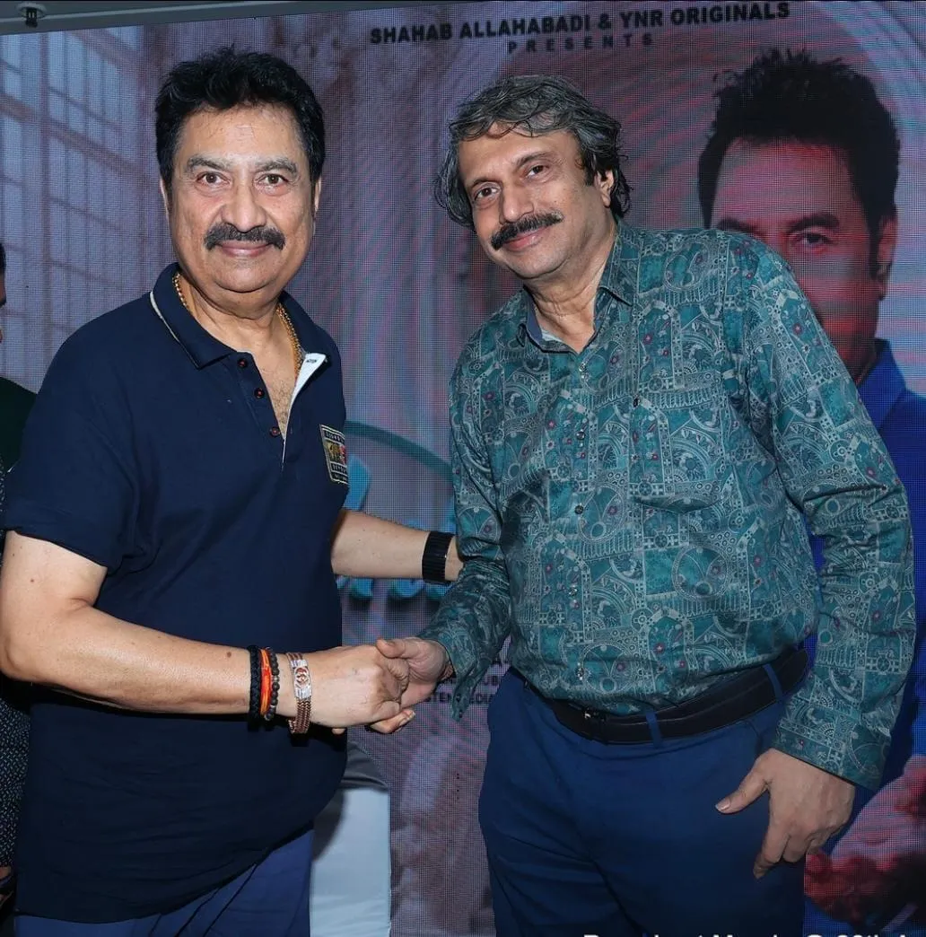Kumar Sanu with sr journalist Chaitanya Padukone