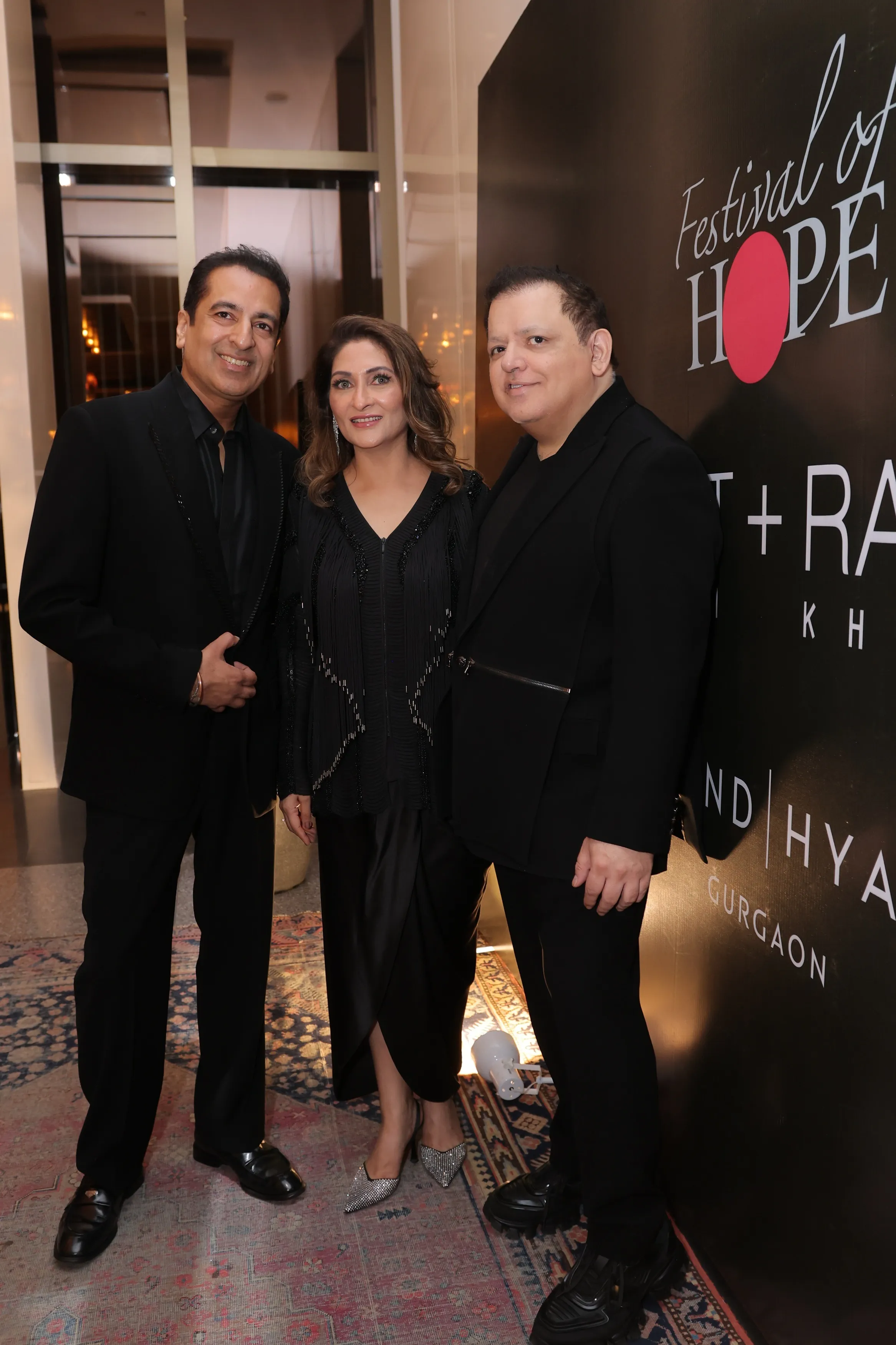 L-R(Rahul Khanna, Shalini Vig with Rohit Gandhi)