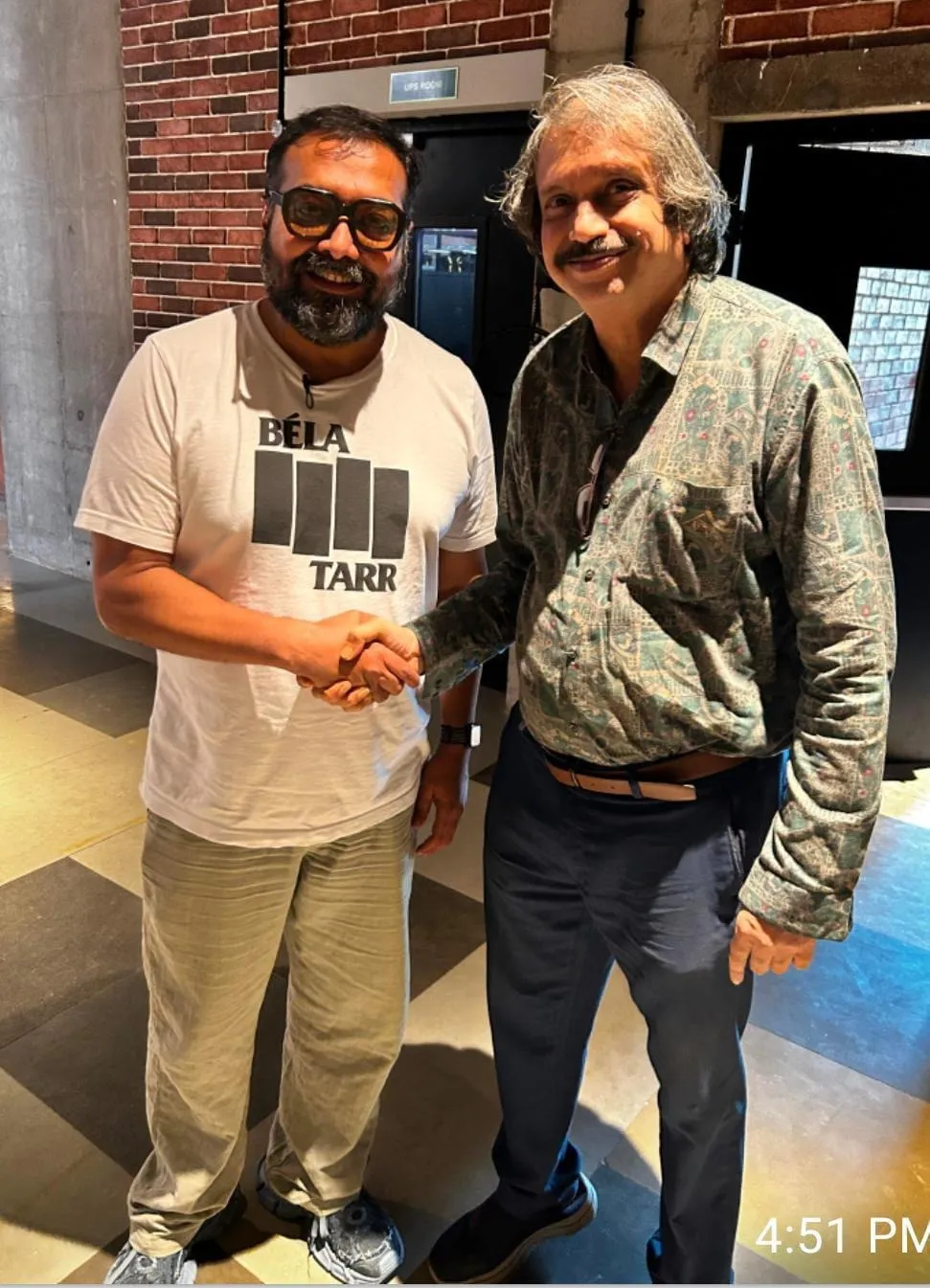 Director Anurag Kashyap welcoming sr journalist Chaitanya Padukone (1)