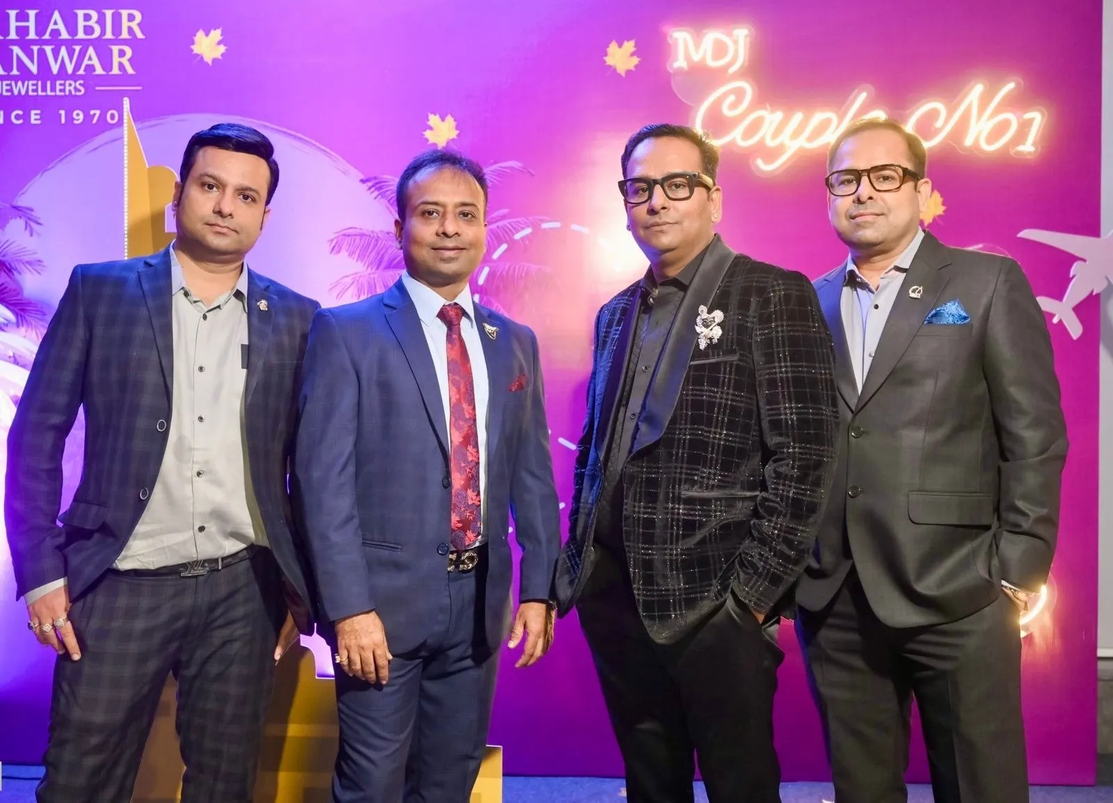 Mr. Arvind Soni, Mr. Vijay Soni, Mr. Sandeep Soni,  Mr. Amit Soni at the Grand Finale of MDJ Couple No.1 (Season 4) presented by Mahabir Danwar Jewellers held at Fairfield by Marriott, Kolkata.