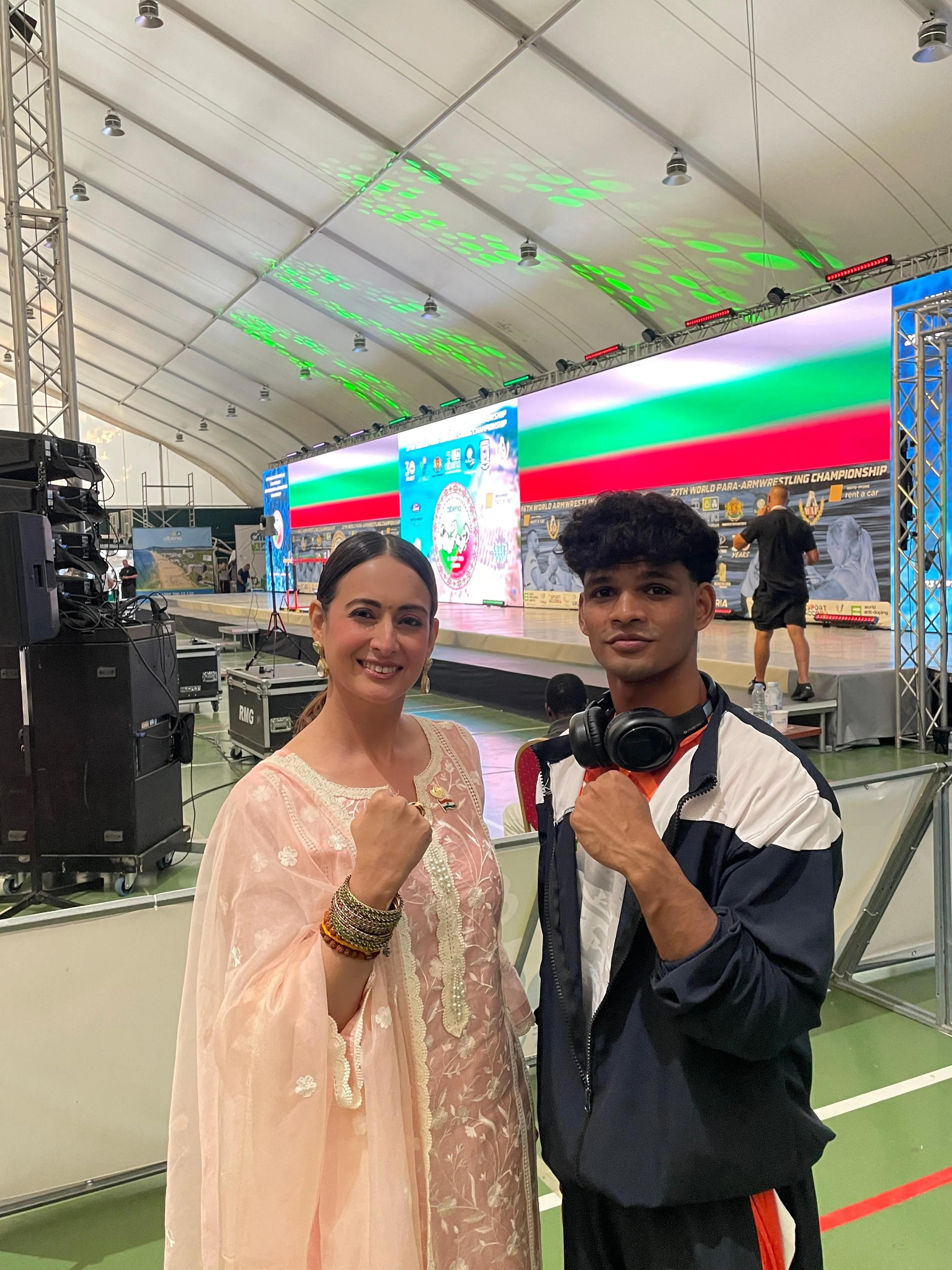 Preeti Jhangiani leads India armwrestling team