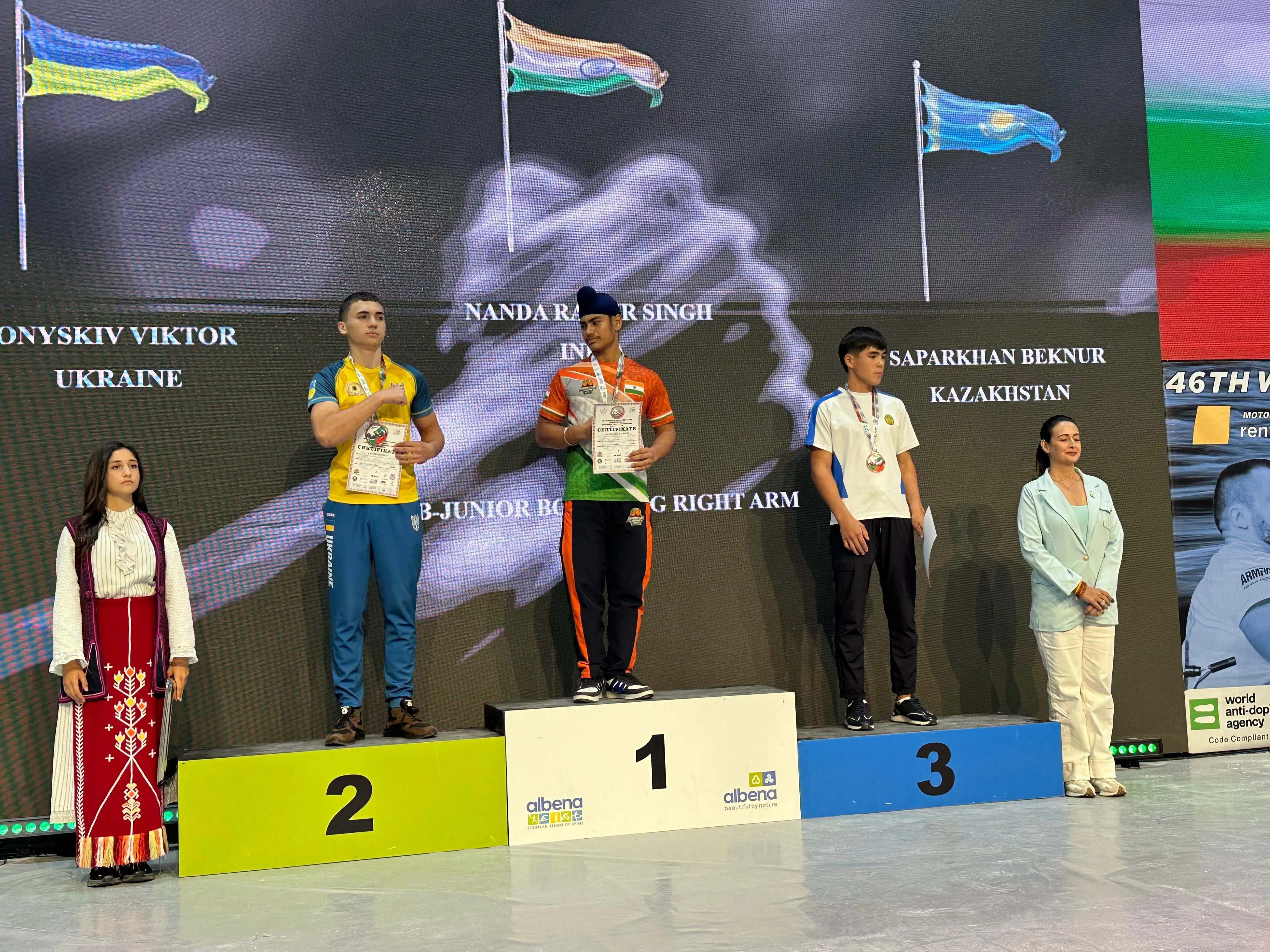 Preeti Jhangiani leads India armwrestling team