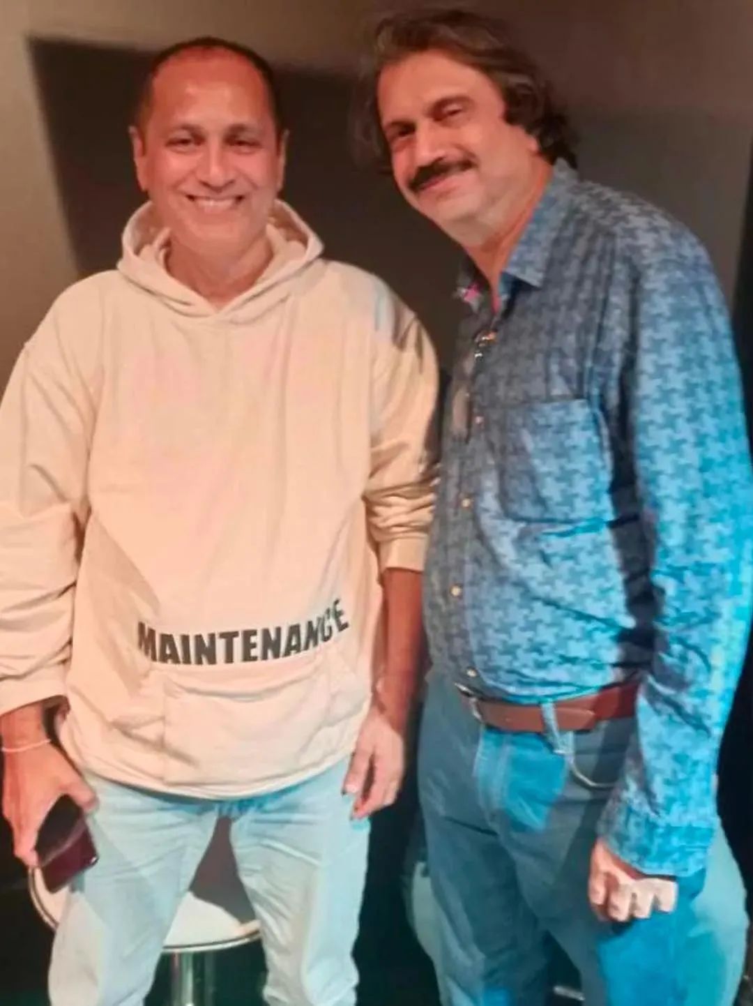 Film-maker Vipul A Shah with sr journalist Chaitanya Padukone
