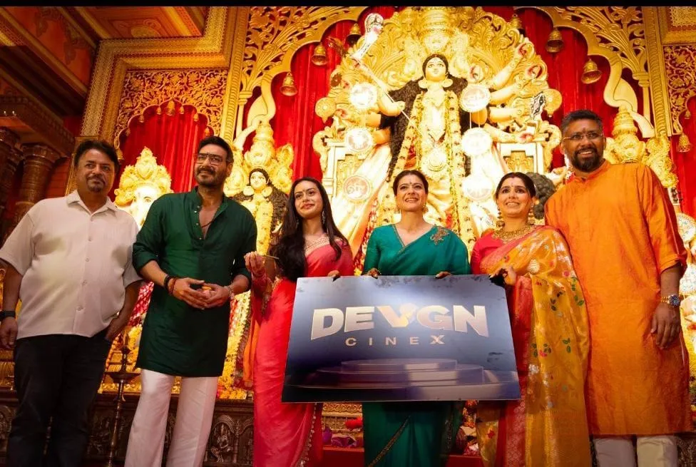 With blessings from Maa Durga-- Ajay Devgn's latest re-brand-- Devgn Cinex