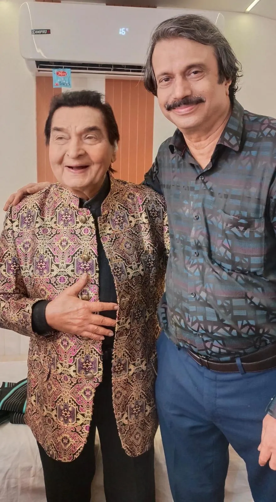 Comedy King--Asrani with sr journalist Chaitanya Padukone