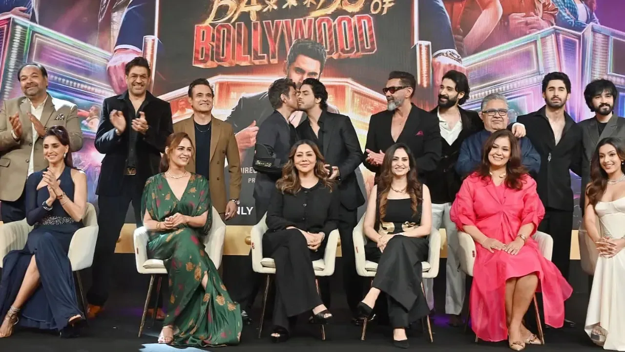 Shah Rukh Khan.,Gauri and Aryan Khan with fabulous cast of the Netflix OTT series !