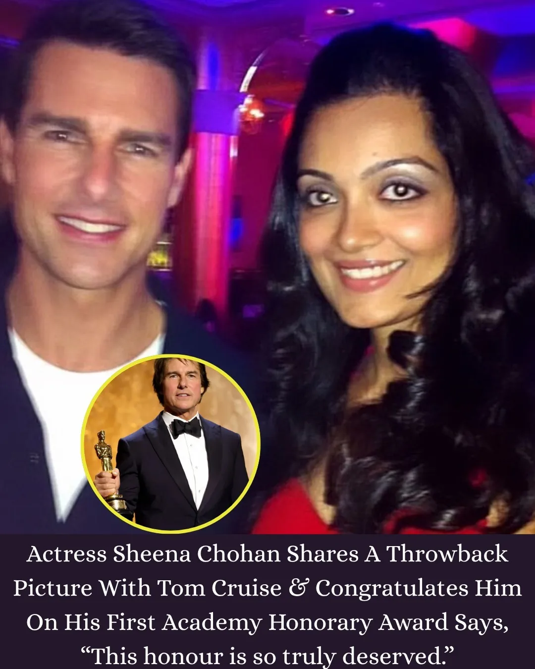 Sheena Chauhan shares old selfie with Tom Cruise