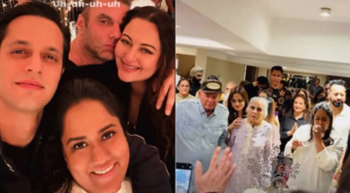 The Khan family was seen together on Salim Khan 61st marriage anniversary Salman looked dashing (3)