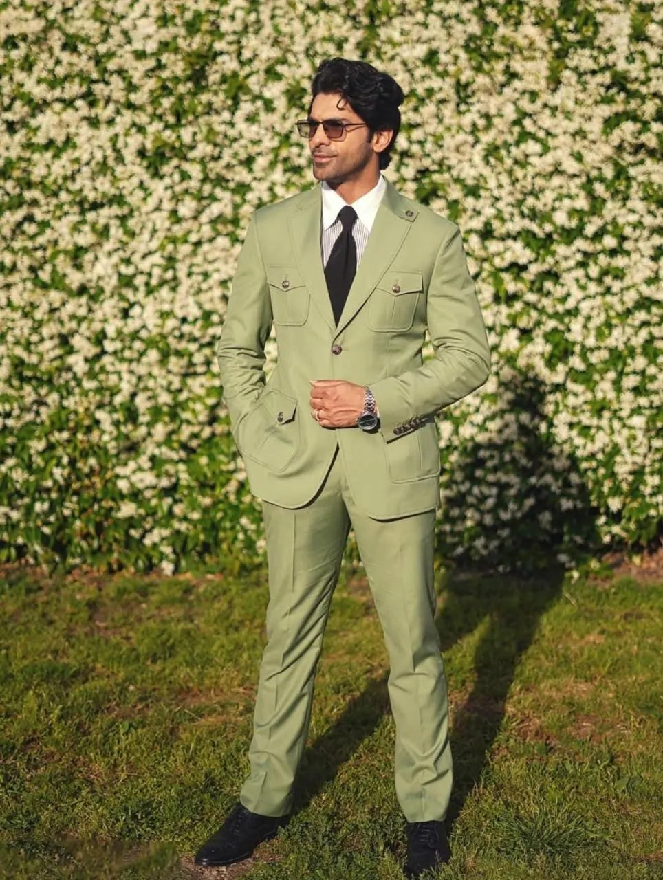 Taha Shah Badusha birthday tuxedo looks