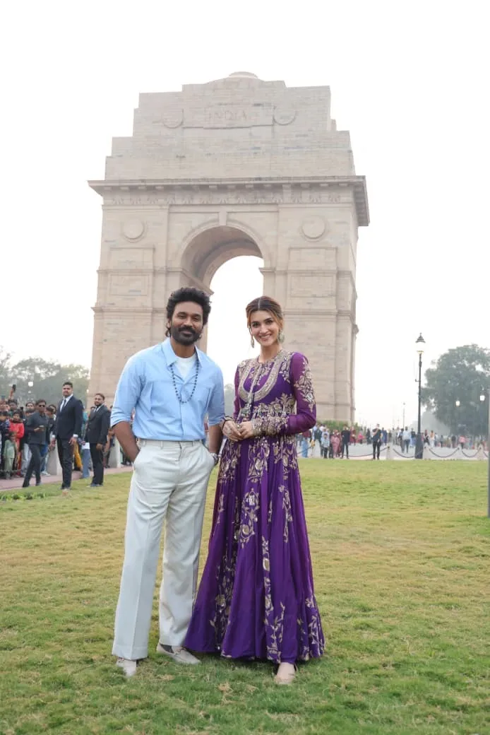 Tere Ishq Mein Delhi Promotions Dhanush Kriti Sanon