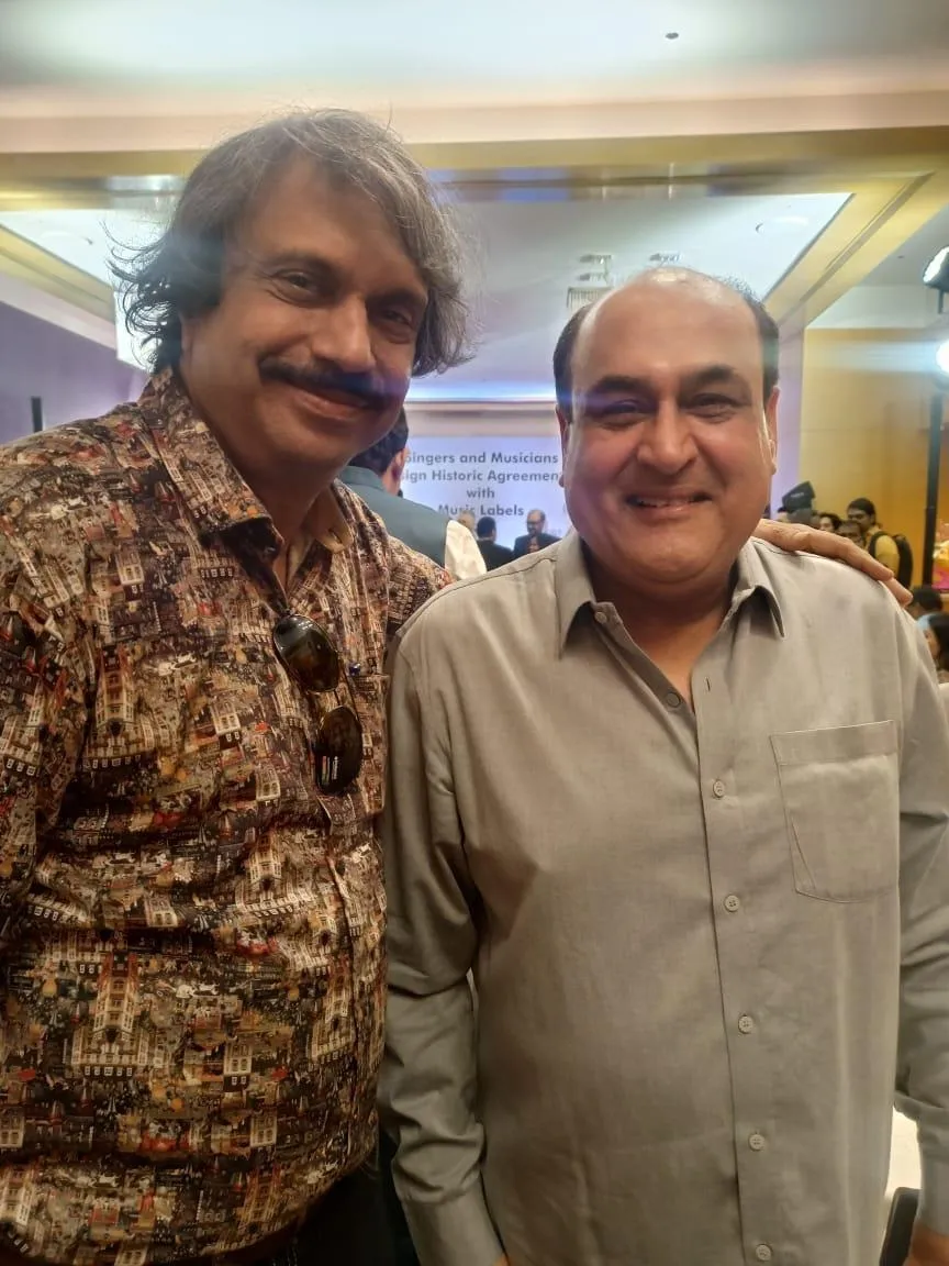 Shahid (Mohd) Rafi with sr journalist Chaitanya Padukone