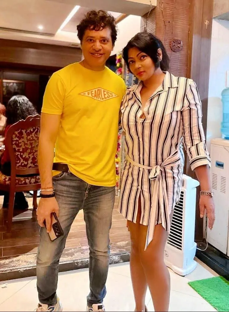 Actor director Kapil Kaustubh Sharma with actress Ananya Dutta