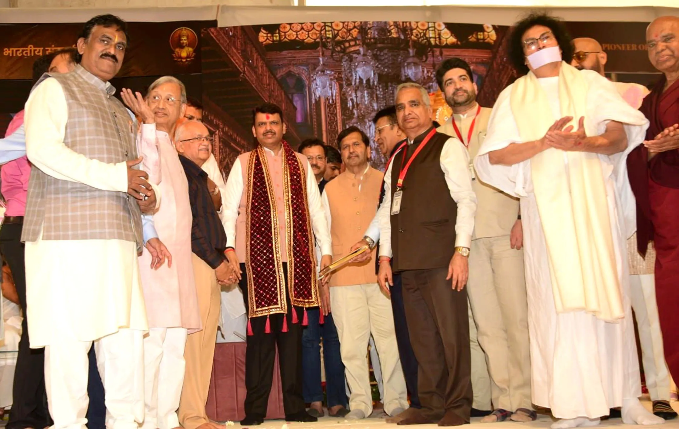 Devendra Fadnavis , Mangal prabhat Lodha & Lokesh muni