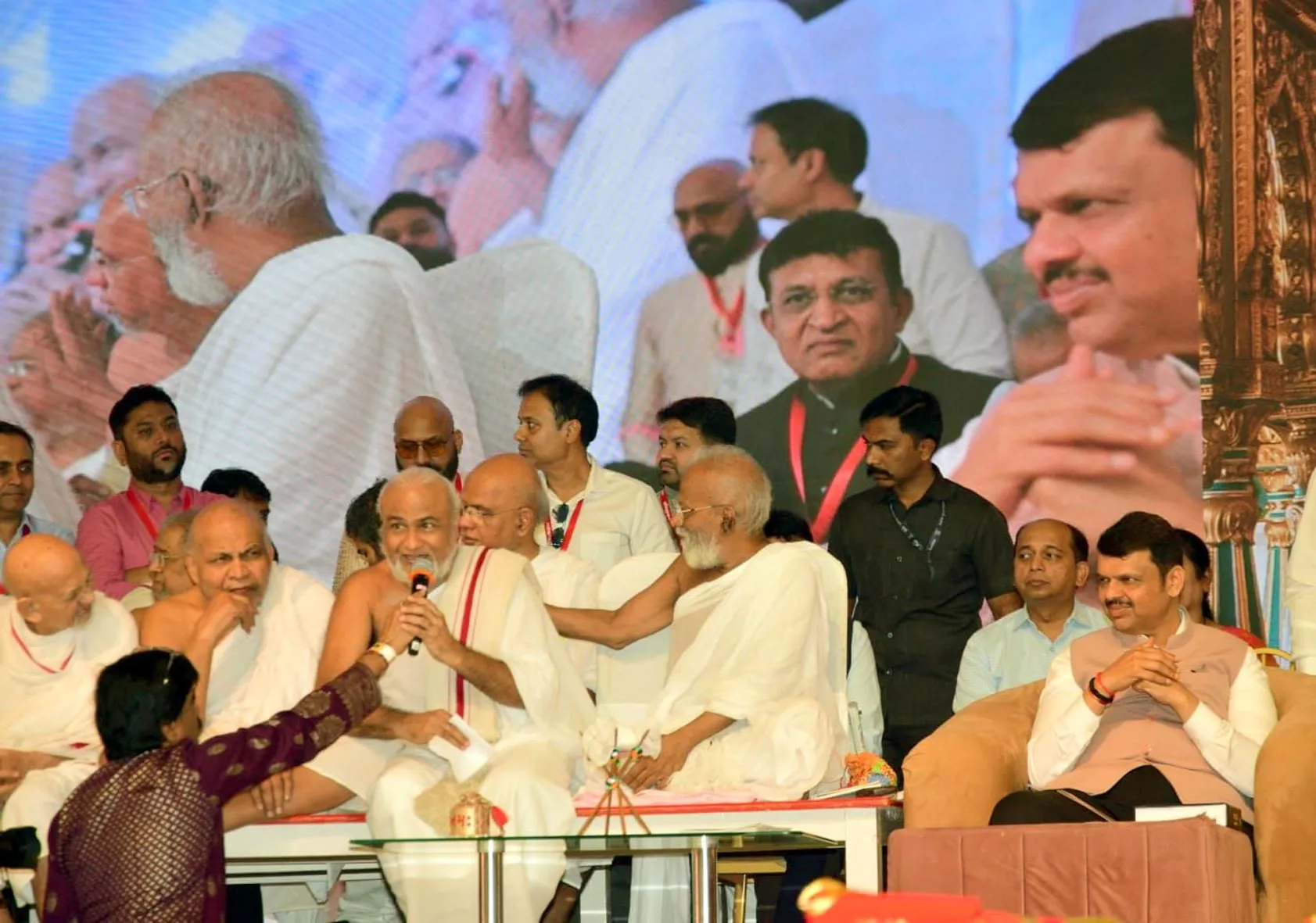 Devendra Fadnavish with baba