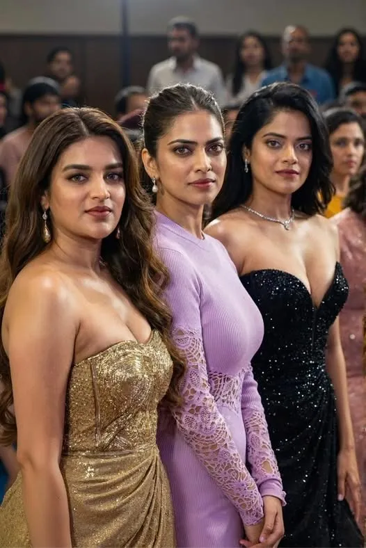 Raja Saab Actresses Malavika Mohanan, Nidhhi Agerwal & Riddhi Kumar