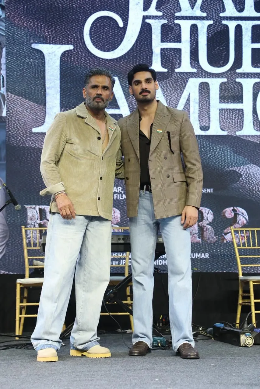 ahan Anyaa shetty Border 2 Jaate Hue Lamhon Song Launch (3)