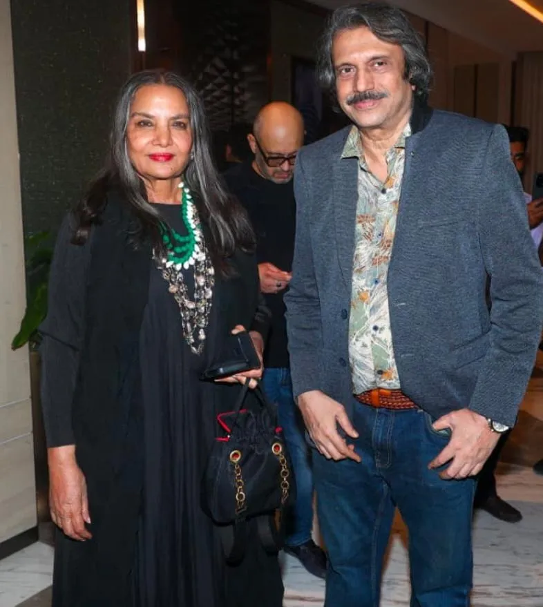 Star actress Shabana Azmi with journalist Chaitanya Padukone