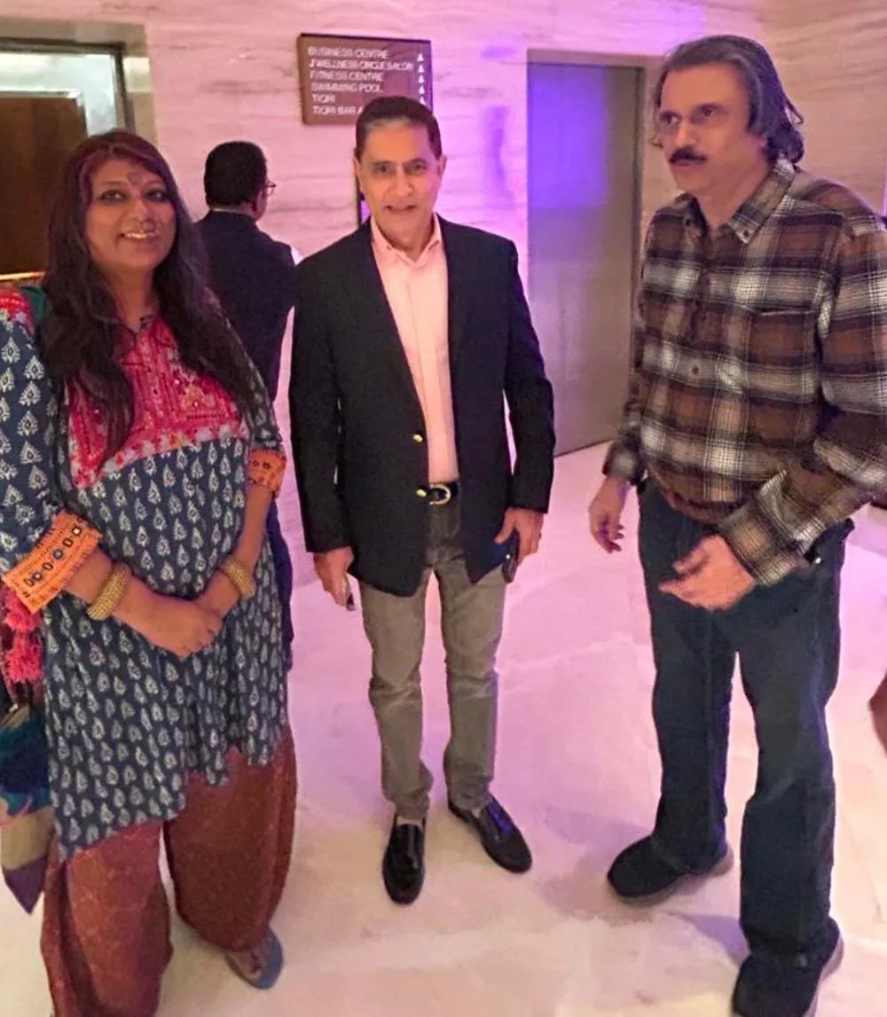 BMC Commissioner Dr Bhushan Gagrani with Anusha Srinivasan, sr journalist  Chaitanya Padukone