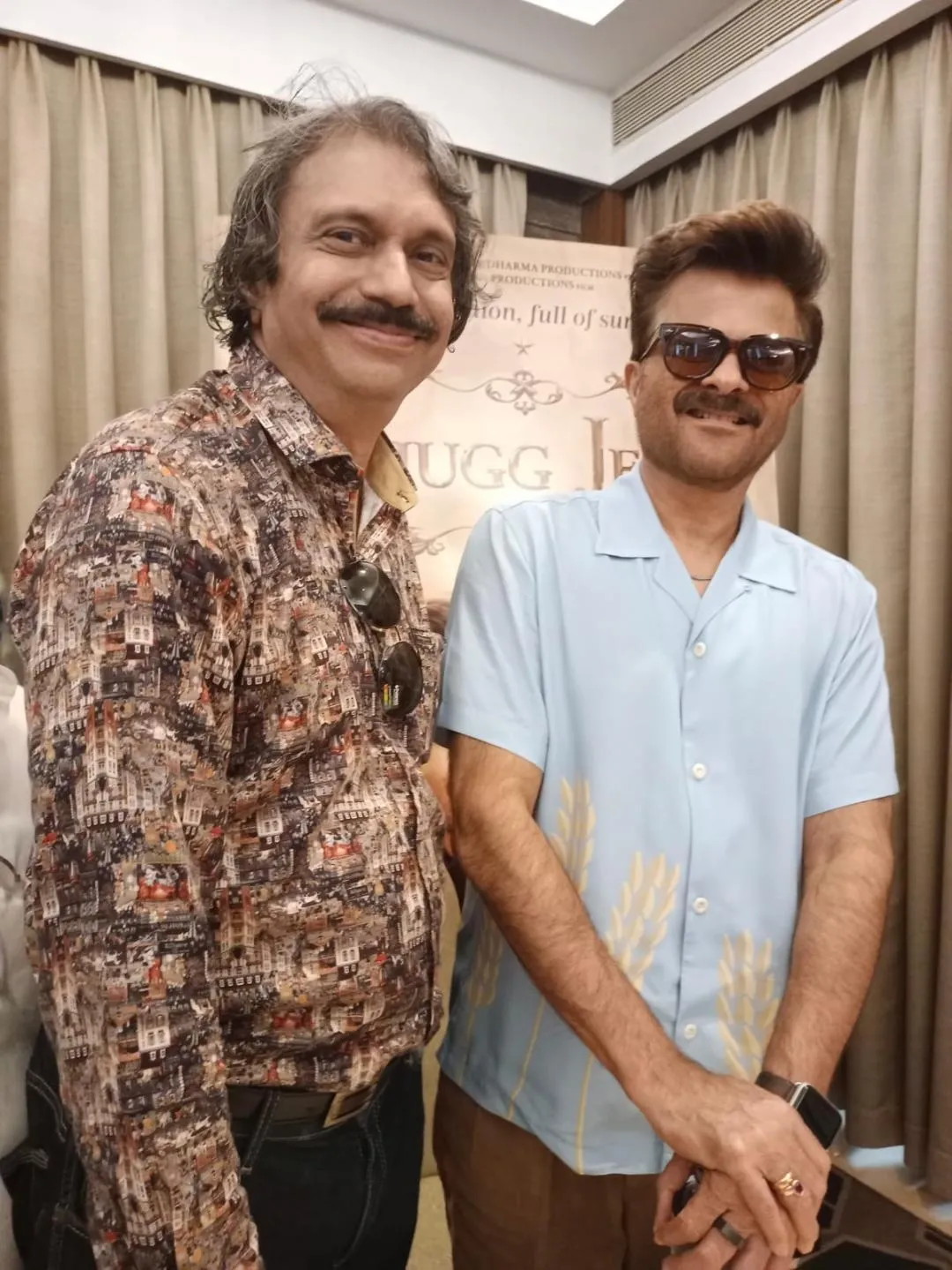 Anil Kapoor (right) with sr journalist Chaitanya Padukone