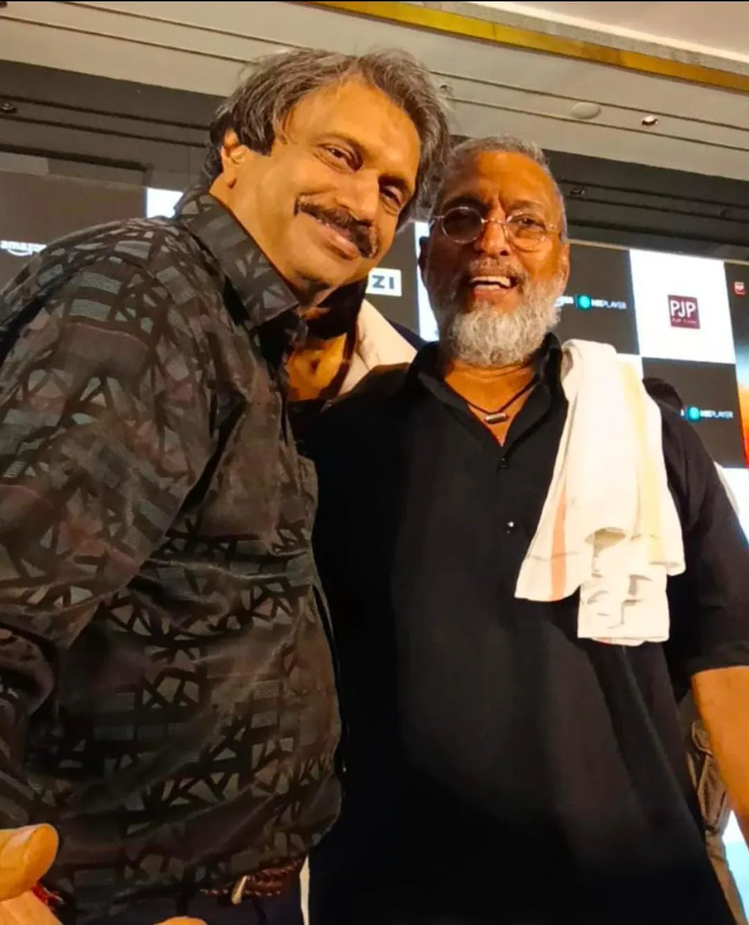 Super-actor Nana Patekar with sr journalist Chaitanya Padukone