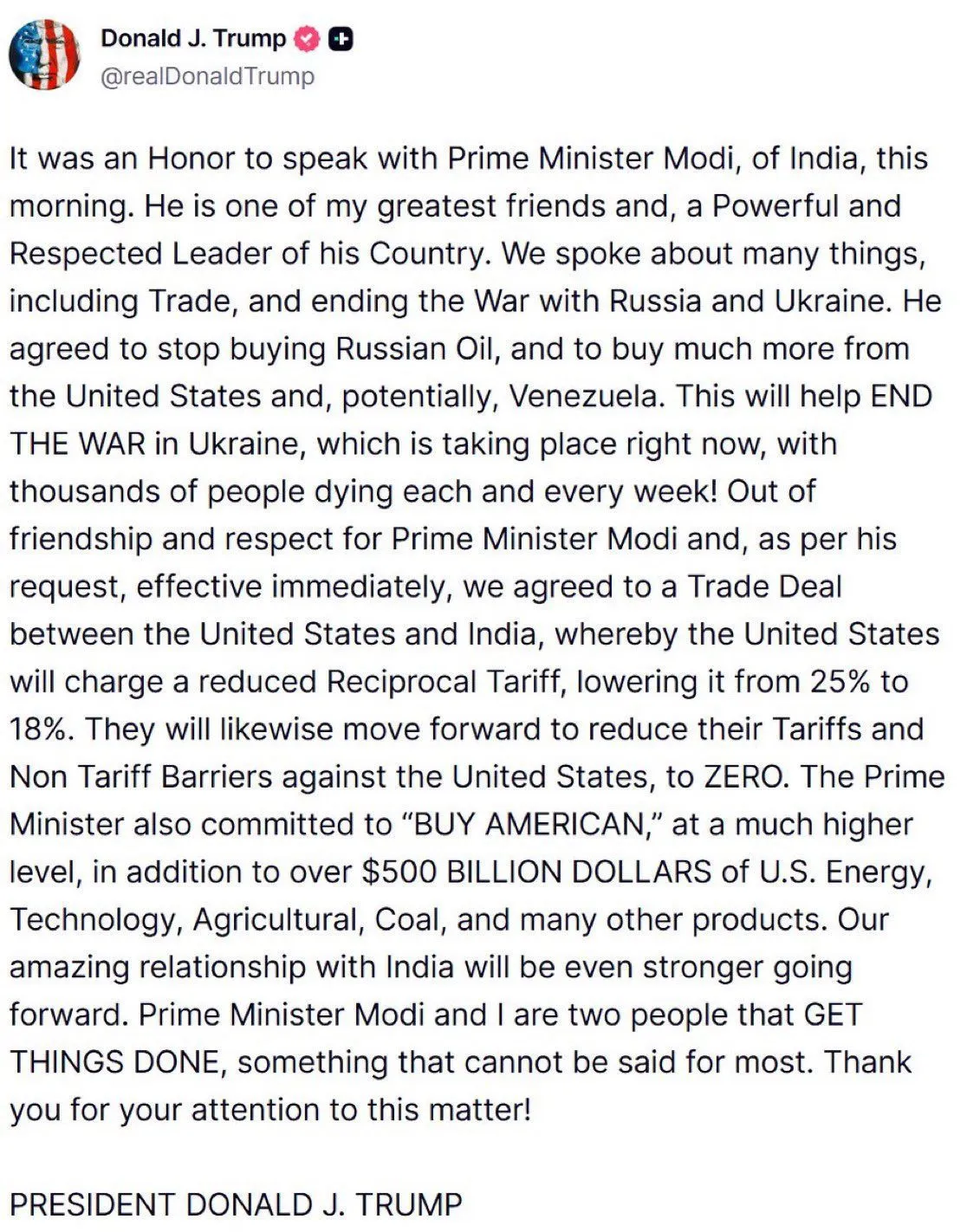 trump india trade deal