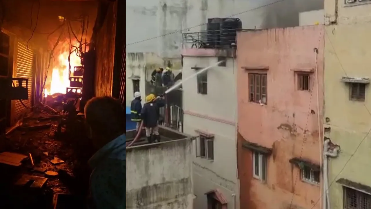 fire on shop