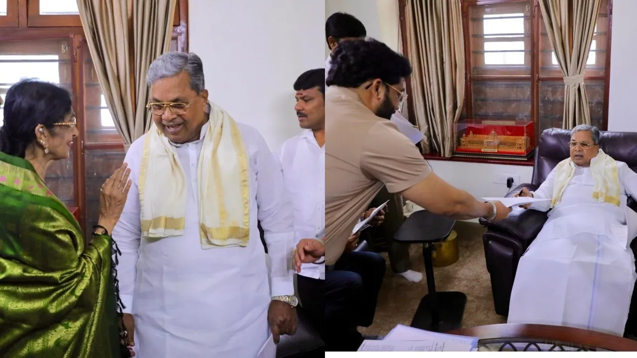 Bharathi met cm siddaramaiah 02