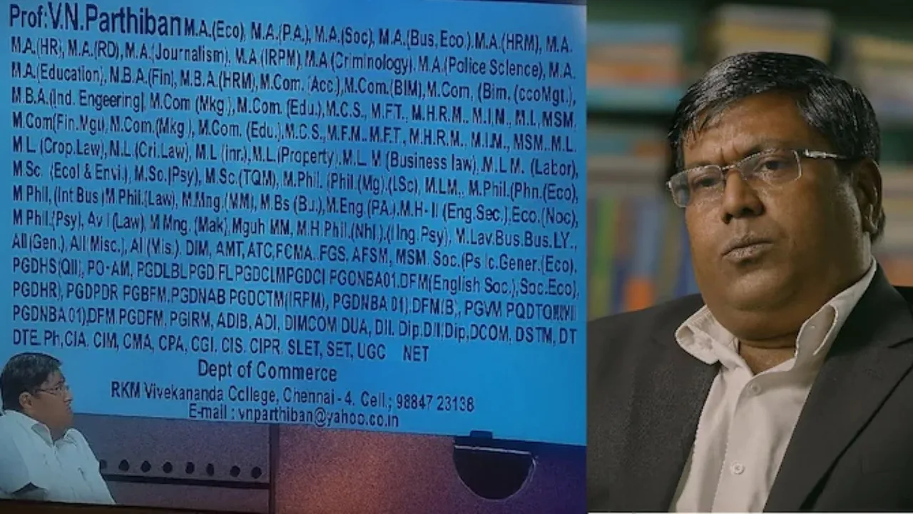Professor VN Parthiban