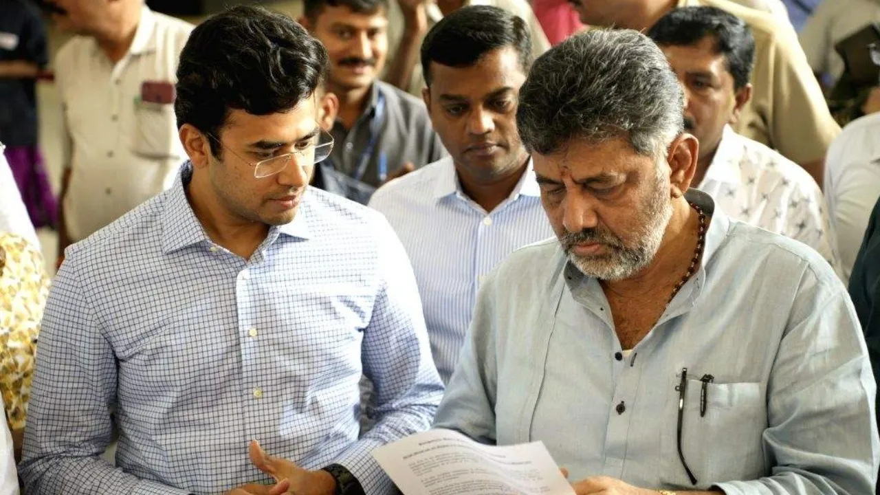 TEJASWI SURYA AND DK SHIVAKUMAR02