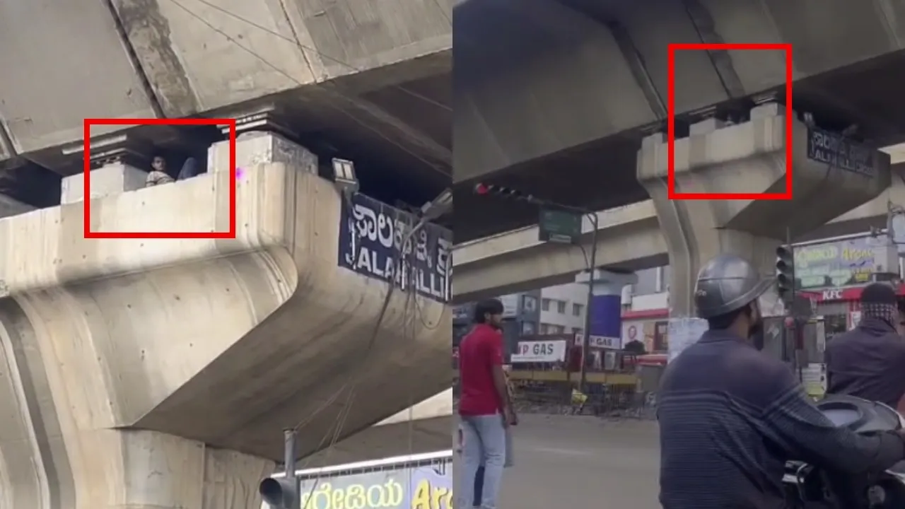 boy sits on jalahalli metro bengaluru