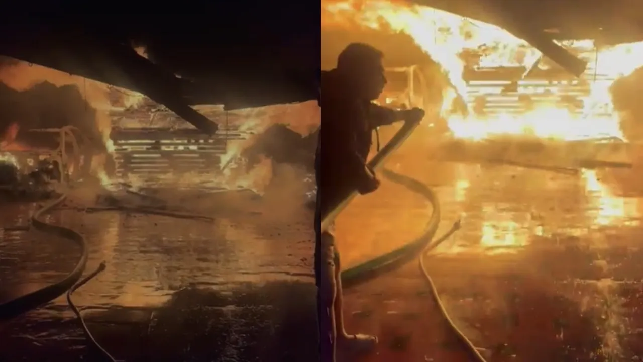 car fire in bengaluru (1)