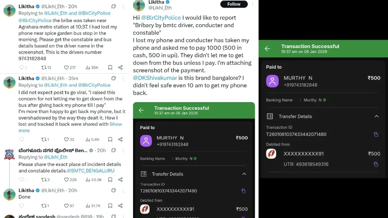 bengaluru bmtc conductor corruption