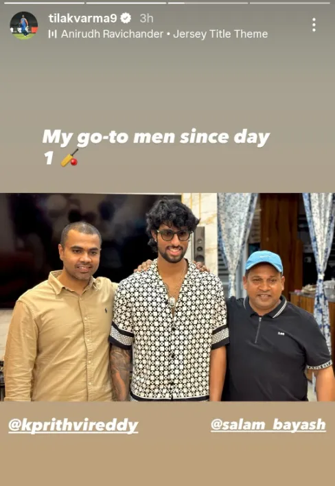 Tilak Varma with Childhood Coach