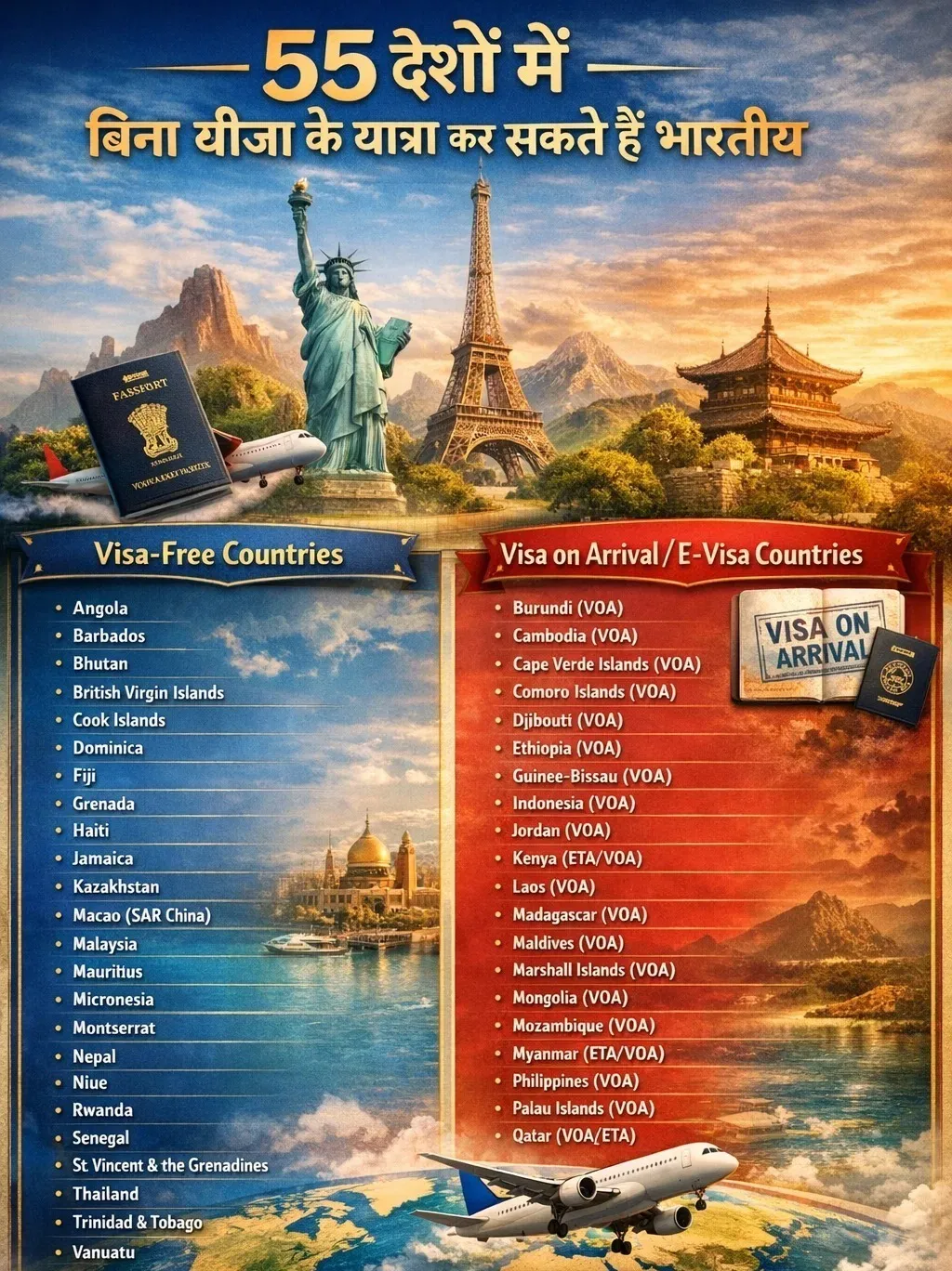 Henley and Partners Passport index India in number 80