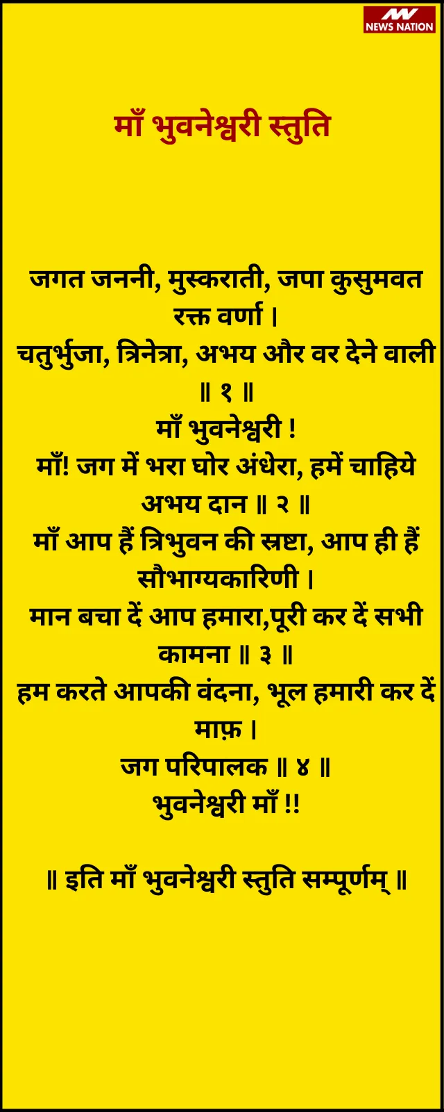 maa bhuvneshwari stuti