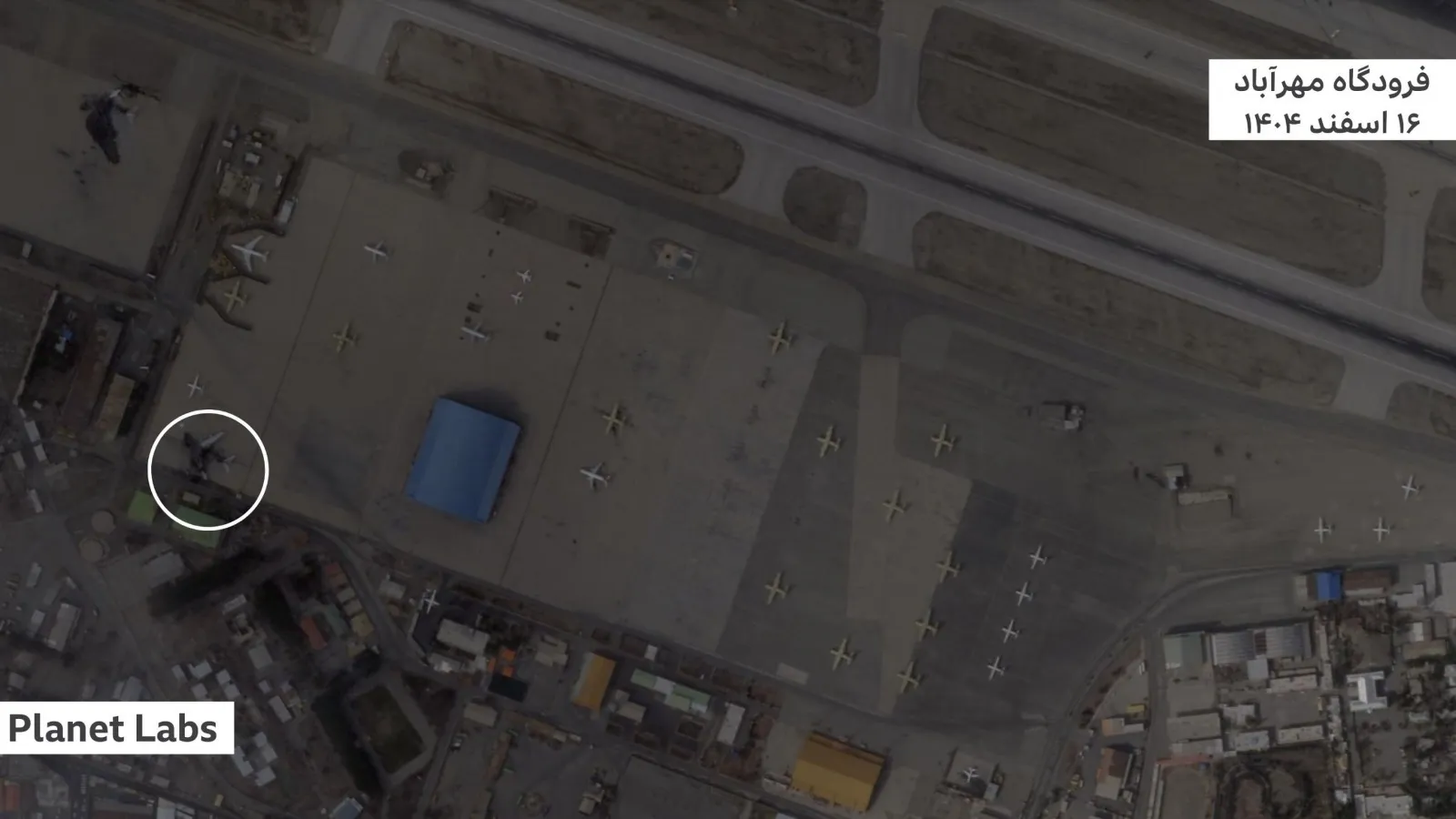 Mehrabad Airport Satellite Image