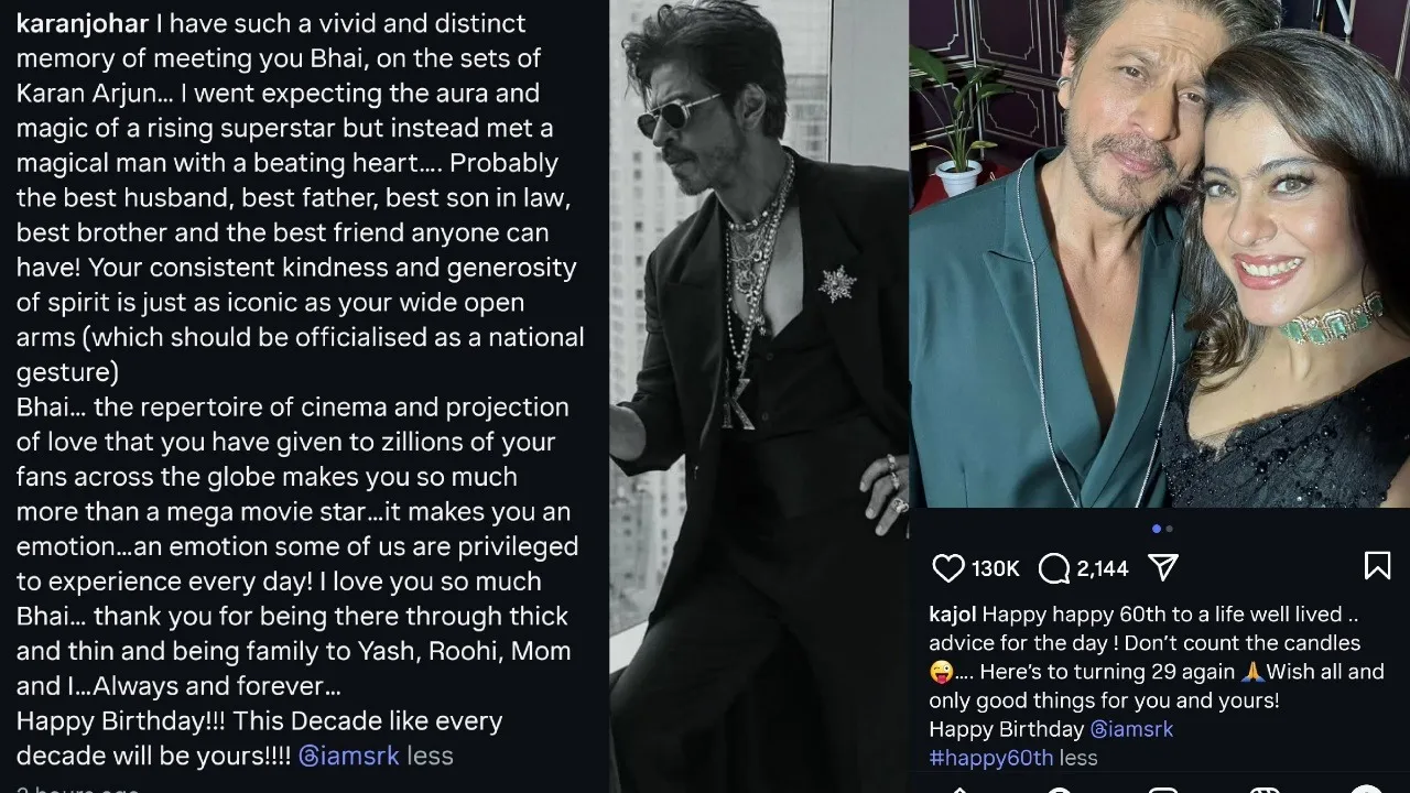 Karan Johar and Kajol wish