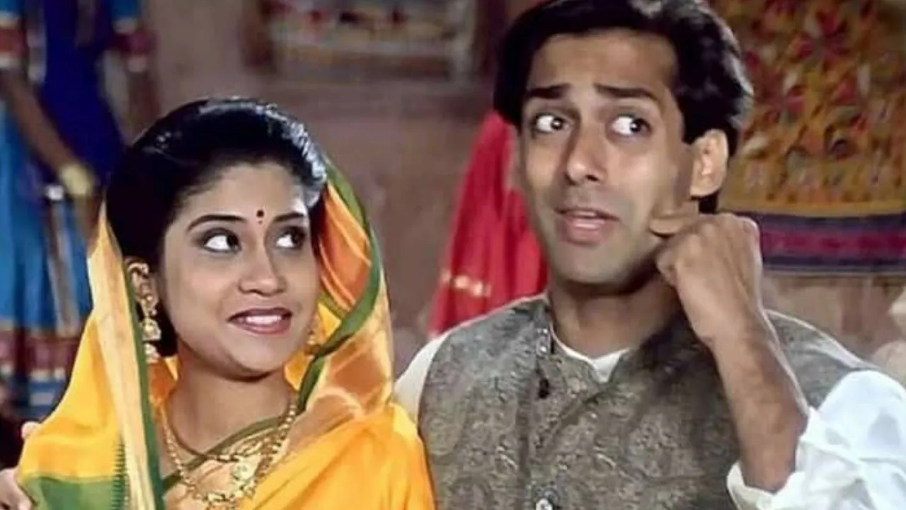 Salman Khan with Renuka Shahane