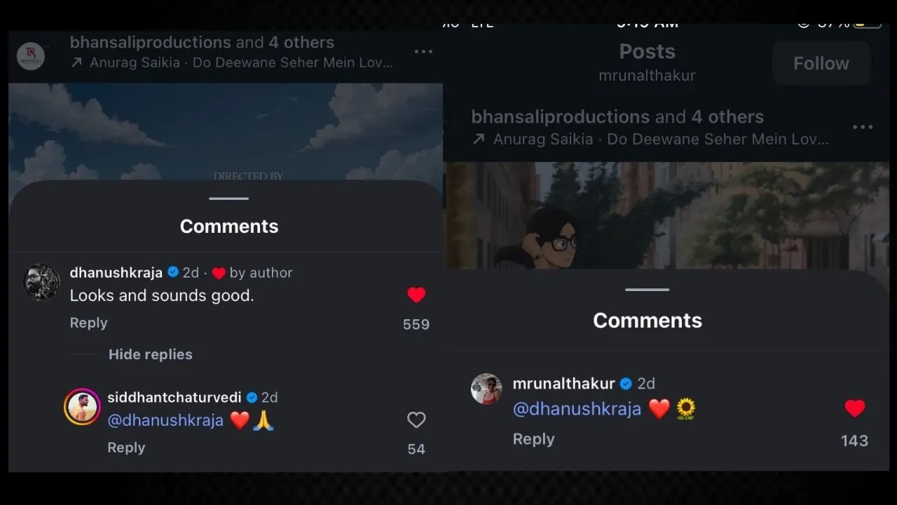 Dhanush praise for Mrunal