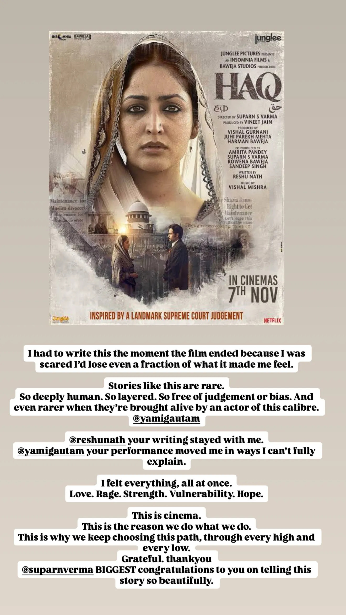 Samantha Insta Story